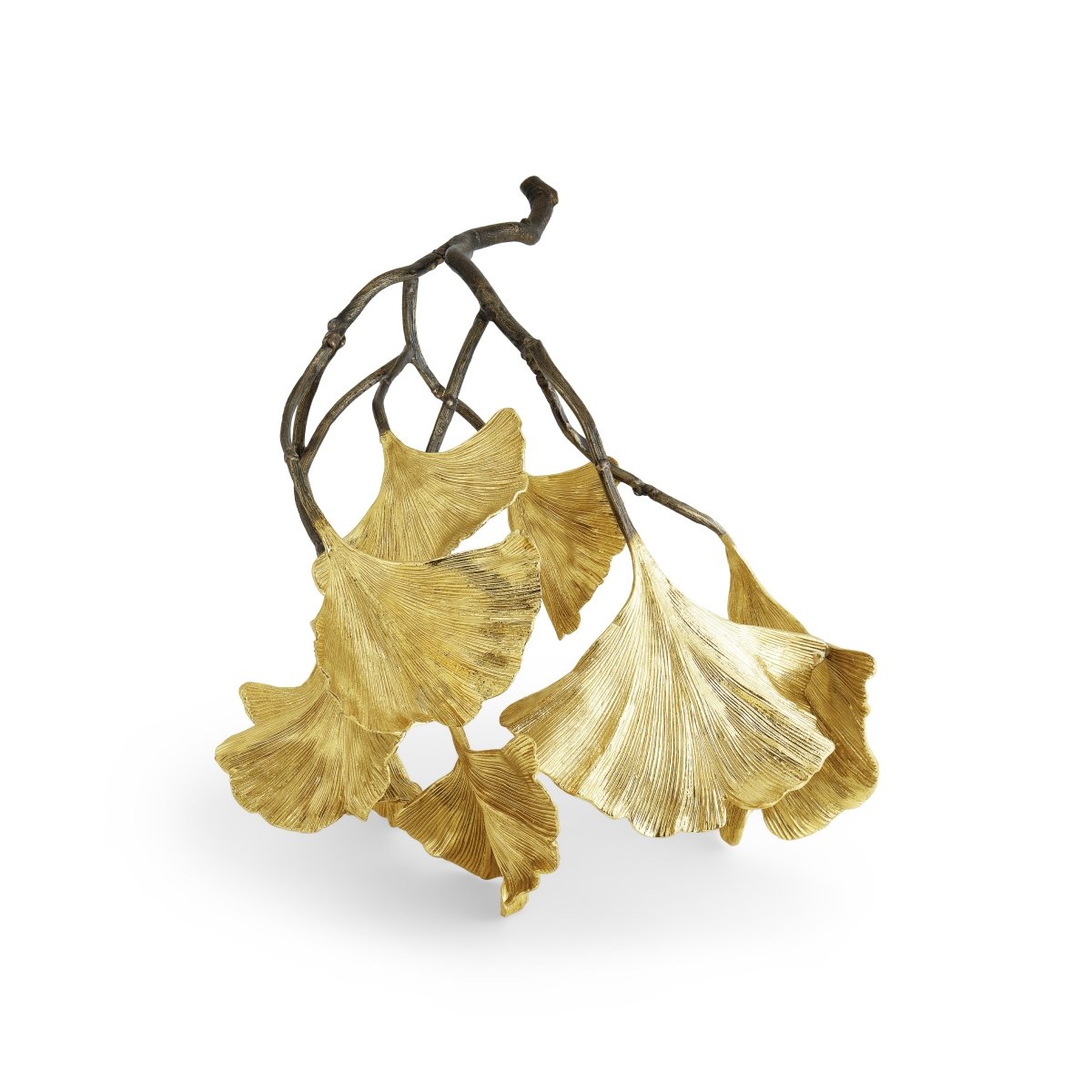 Golden Ginkgo Object - Elegant Home Decor & Unique Gift Idea for Housewarming, Wedding & Anniversary - Perfect for Living Room, Bedroom & Office Decor
