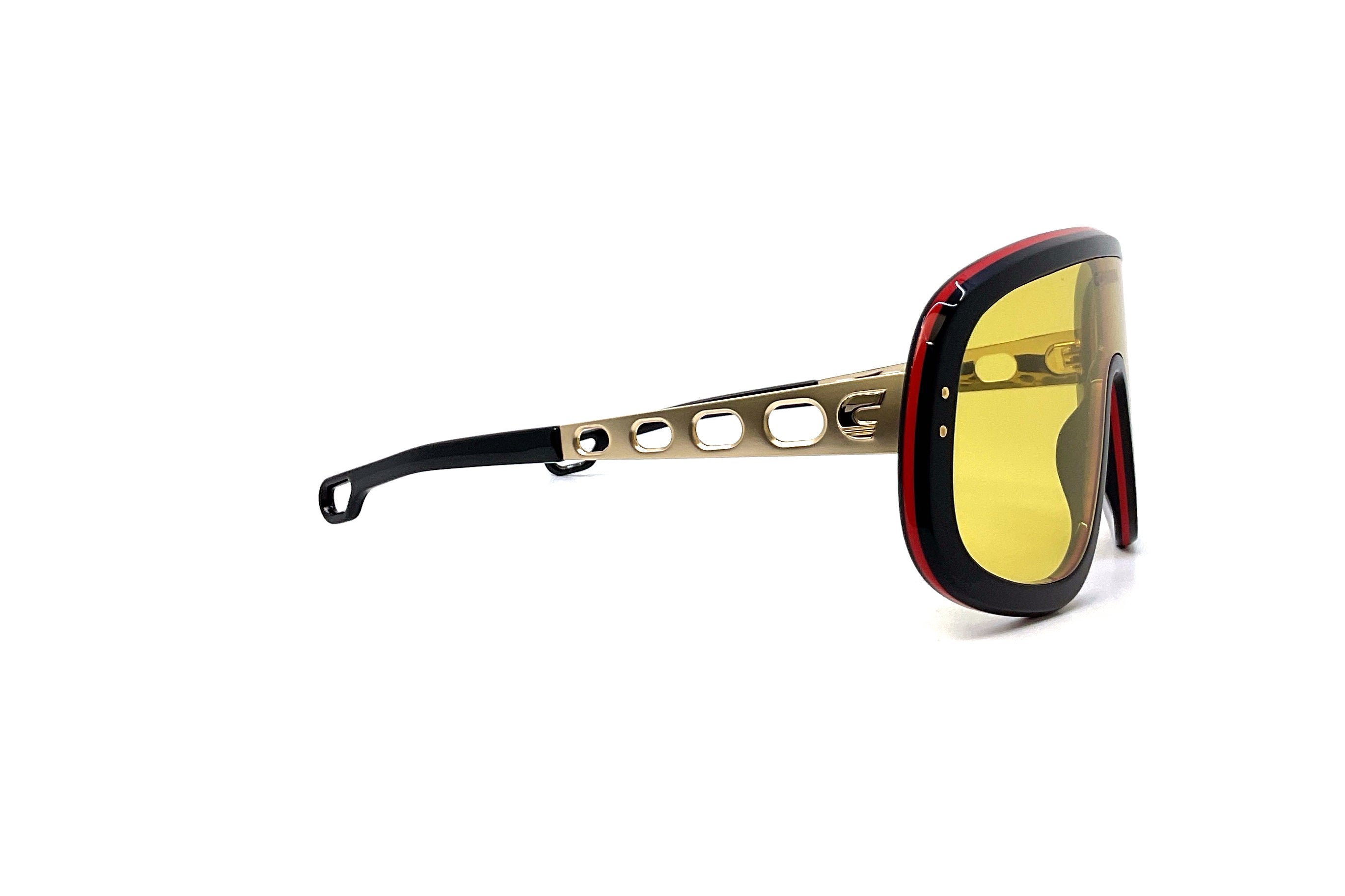 Carrera Flaglab 17 Sunglasses - Black & Red Polarized Sports Shades for Men & Women - Perfect for Running, Cycling & Outdoor Activities