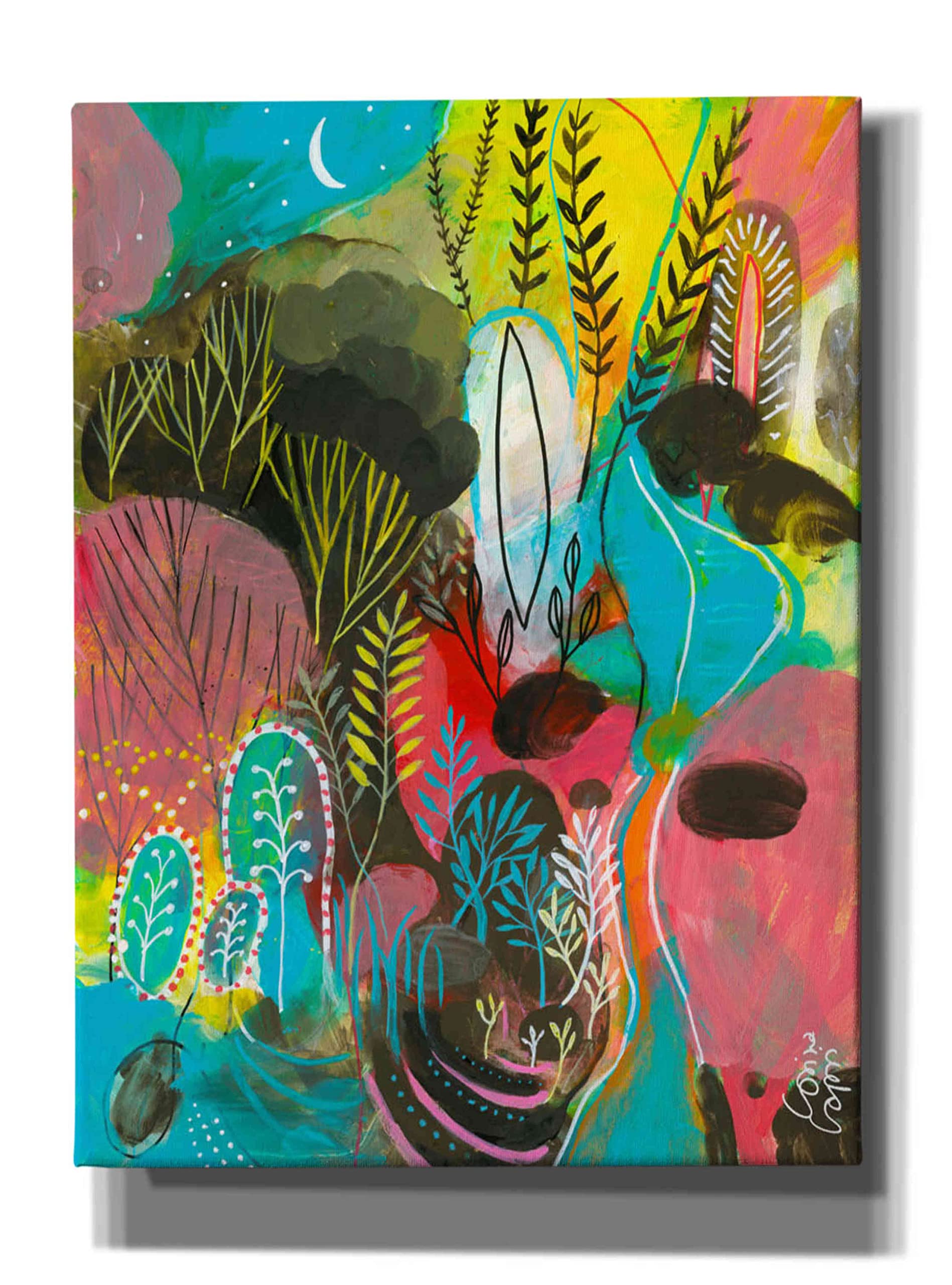 Epic Graffiti 'Water Cycles' by Corina Capri - 40x54 Inch Giclee Canvas Wall Art Print, Modern Abstract Painting for Living Room, Bedroom & Office Decor