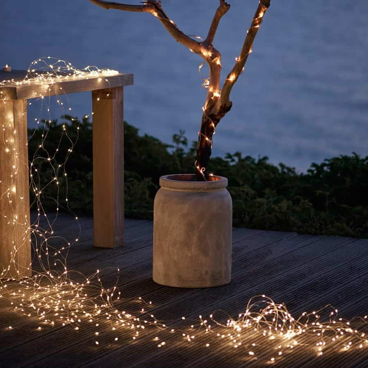 Solar LED String Lights 40ft - Waterproof Outdoor/Indoor for Garden, Patio, Party