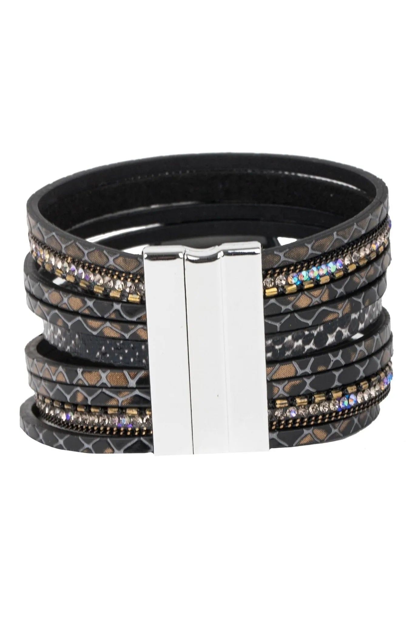 Stylish Optical Leather Bracelet for Men & Women - Trendy Adjustable Wristband for Fashion, Gifts & Everyday Wear