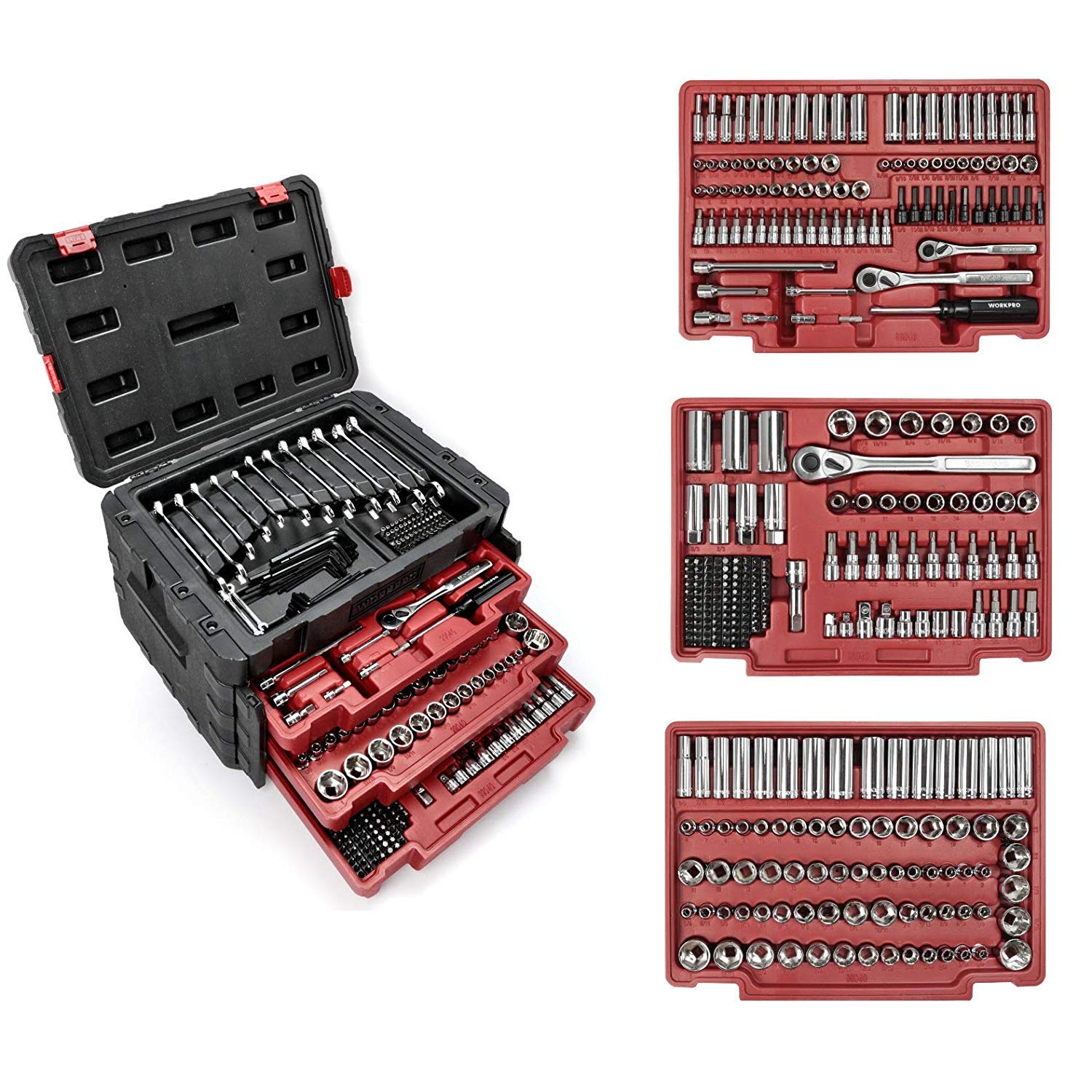 WORKPRO 450-Piece Drive Socket Set - 1/2