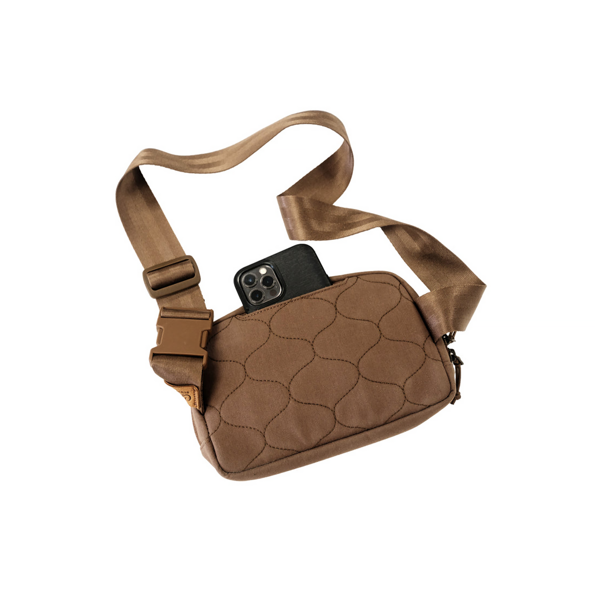 Clever Supply Co. Sidekick Belt Bag 1L - Adjustable Waist Pack for Travel, Hiking & Everyday Use - Tan Crossbody Fanny Pack for Men & Women