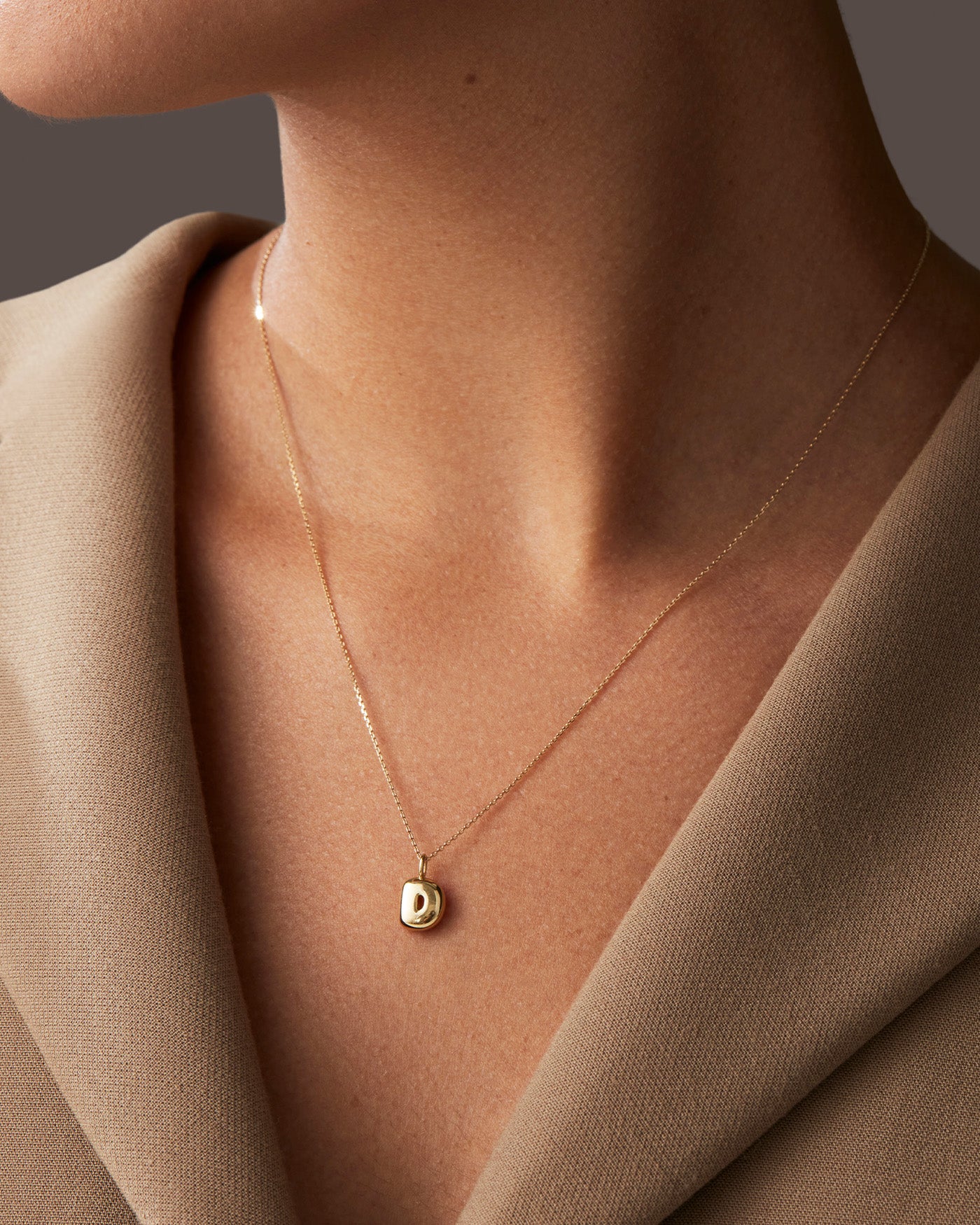 14K Gold Bubble Letter Necklace - Personalized Initial Pendant for Women - Perfect for Gifts, Birthdays, Anniversaries & Everyday Wear
