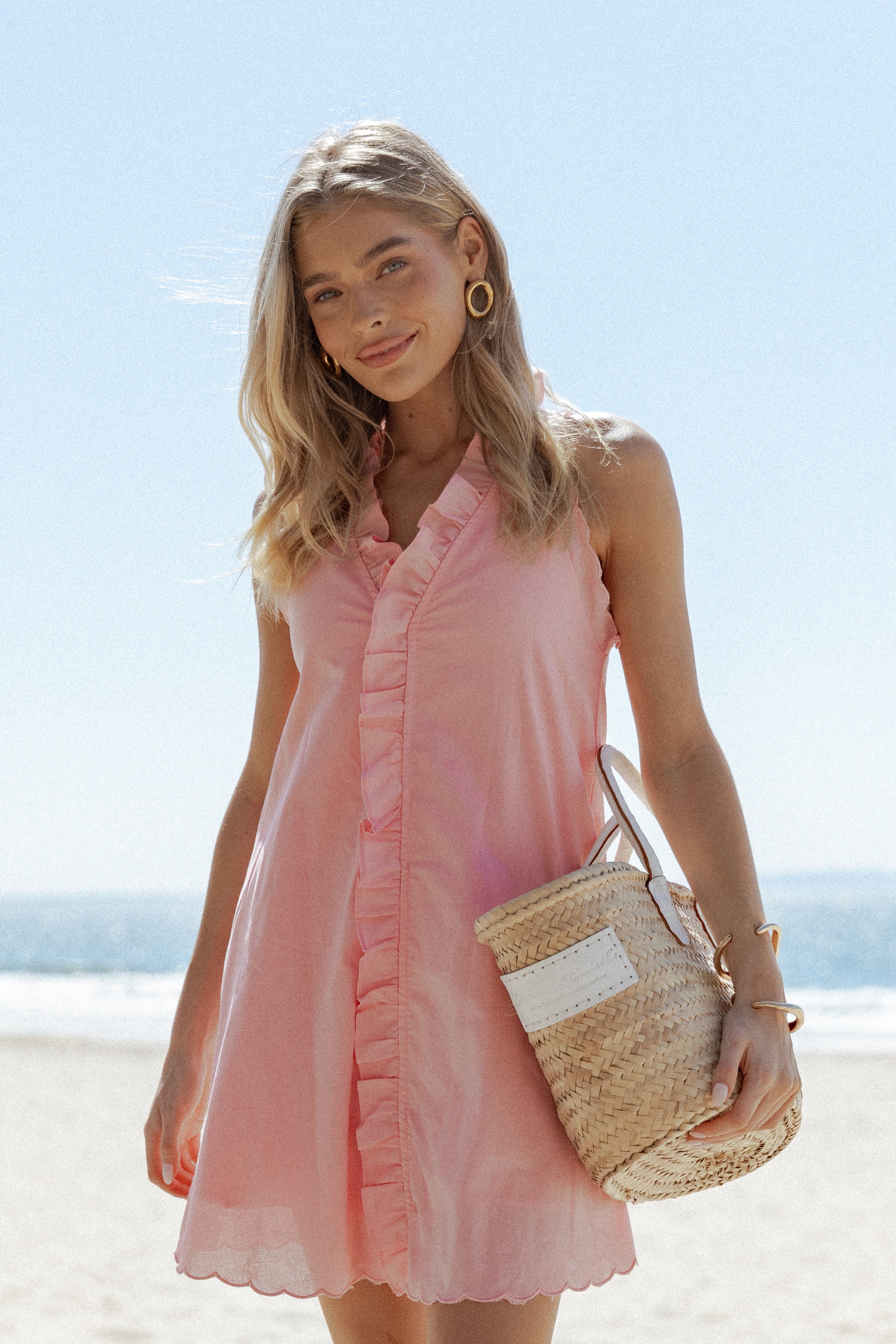 Cassandra Ruffle Mini Dress for Women - Elegant Pale Pink Summer Party Dress | Perfect for Weddings, Dates & Special Occasions