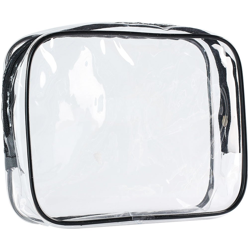 TSA Approved Clear Quart Size Toiletry Bag - 1 Pack Leakproof Travel Cosmetic Organizer with Zipper for Men & Women | Perfect for Airplane Carry-On, Gym & Weekend Trips