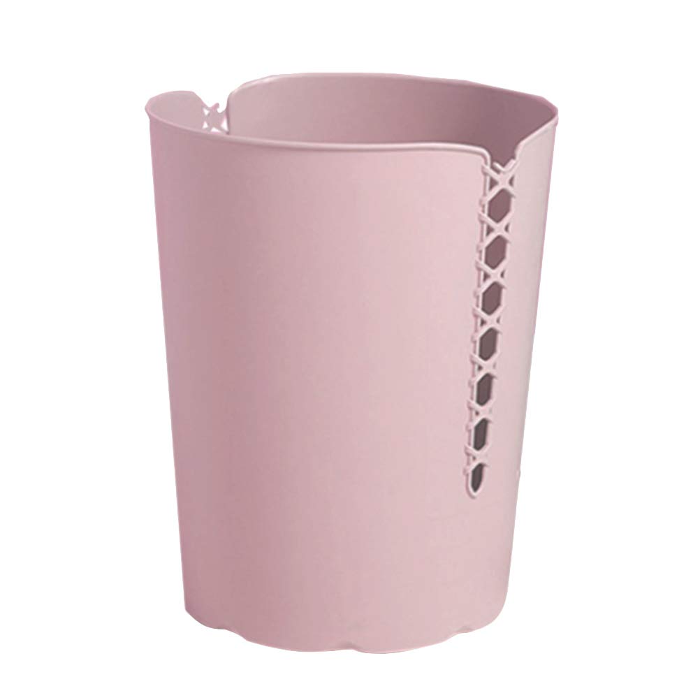 YARNOW Cute Round Sweater Button Shape Trash Can - Pink Small Kitchen Garbage Bin for Dining Room, Bathroom & Office - Stylish Waste Basket with Open Design for Easy Disposal