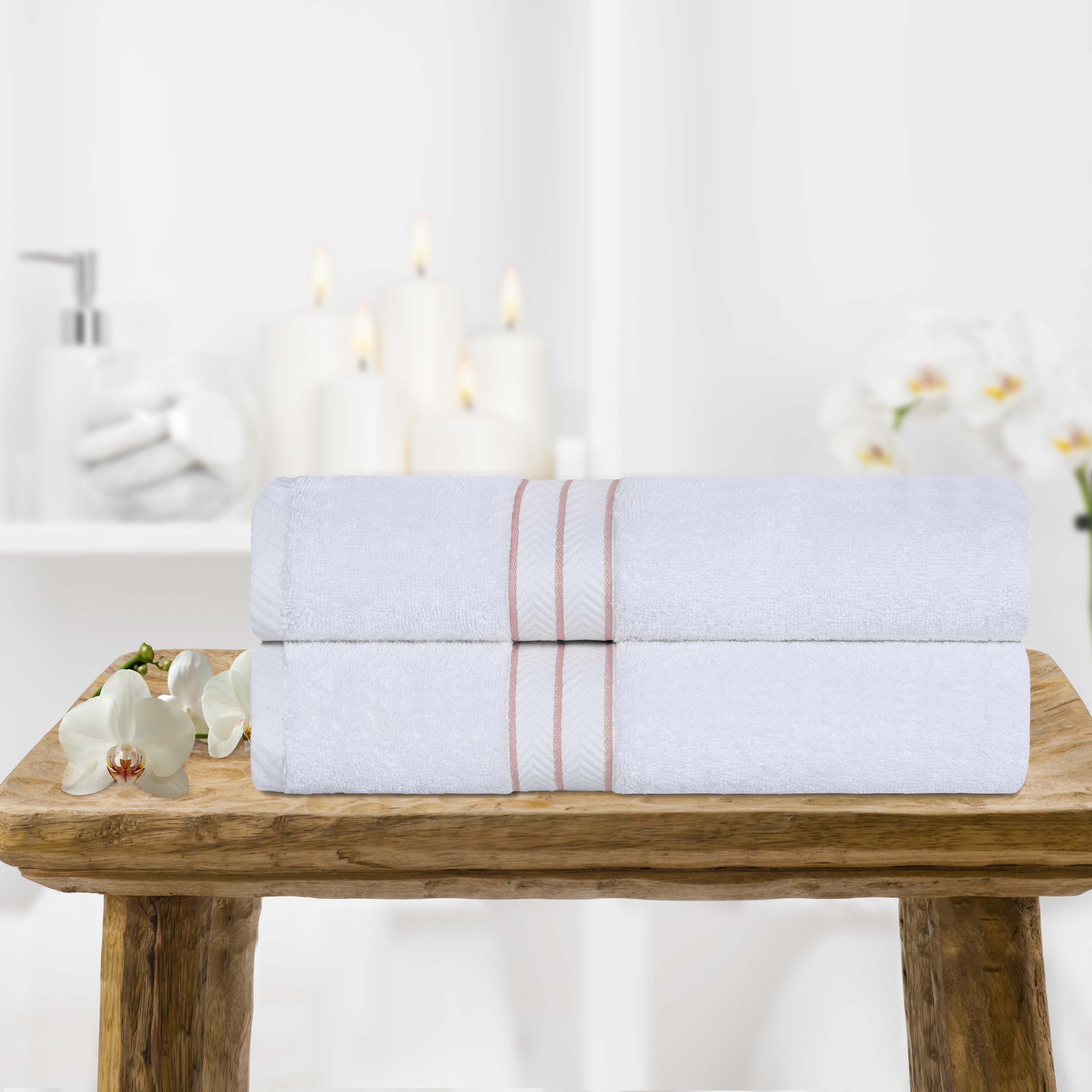 Premium Turkish Cotton Ultra Plush Bath Towels - 2 Piece Set, Highly Absorbent & Quick Dry for Spa, Gym, Beach & Luxury Bathroom Use