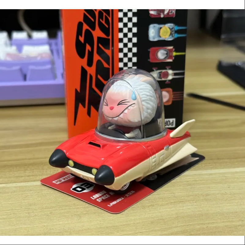 Labubu Pop Mart PopCar Super Track Series - Limited Edition SPACE AGE CAR Toy for Collectors | Fun Racing Playset for Kids & Adults | Perfect for Display, Play & Gifting