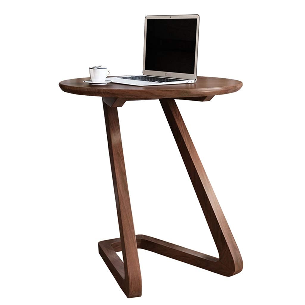 Round Coffee Table - Small Stylish Walnut Side Table for Living Room, Sofa, or Tea Area (60x60x62cm) - Perfect for Small Spaces, Modern Decor & Casual Gatherings