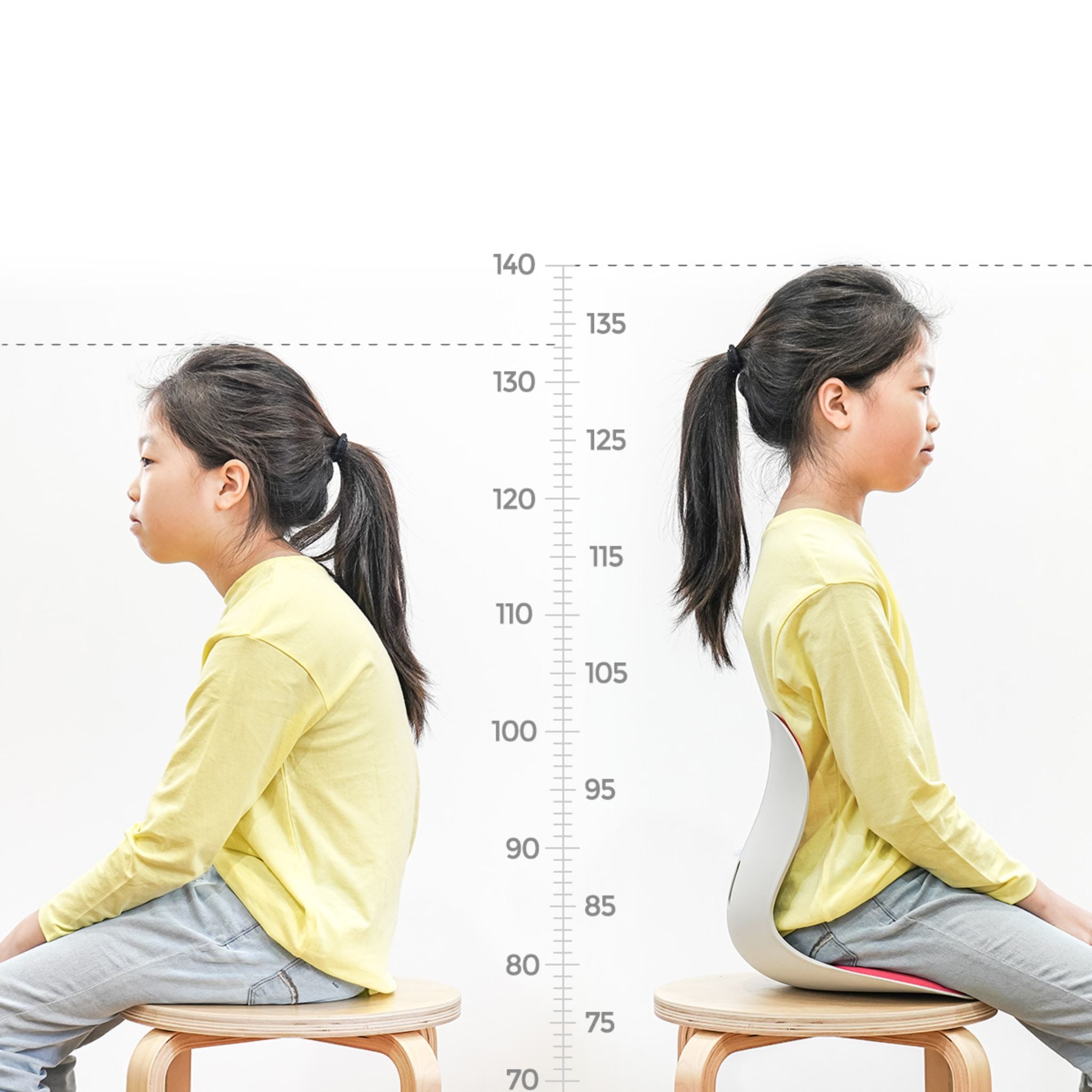 Curble Kids Chair - Adjustable Ergonomic Black Chair for Children - Perfect for Study, Reading & Playtime at Home or School