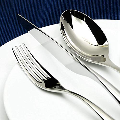 24-Piece Stainless Steel Silverware Set - Classic Restaurant Quality Cutlery for Wedding, Dining & Everyday Use - Durable & Elegant Tableware for Home, Parties & Special Occasions
