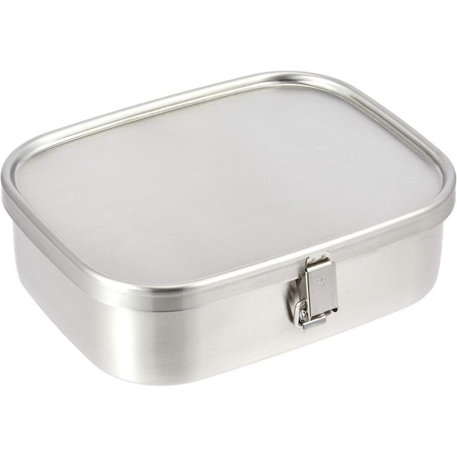 Aizawa 1000ml Large Square Stainless Steel Lunch Box - Leakproof Bento Container for Office, School & Picnics - Durable Food Storage for Meal Prep & Travel