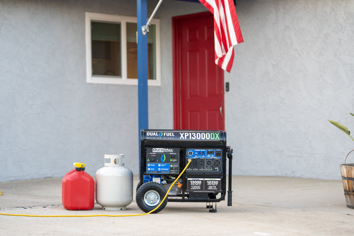 13,000W Dual Fuel Portable Generator with CO Alert - Reliable Backup Power for Home, Camping & Emergency Use