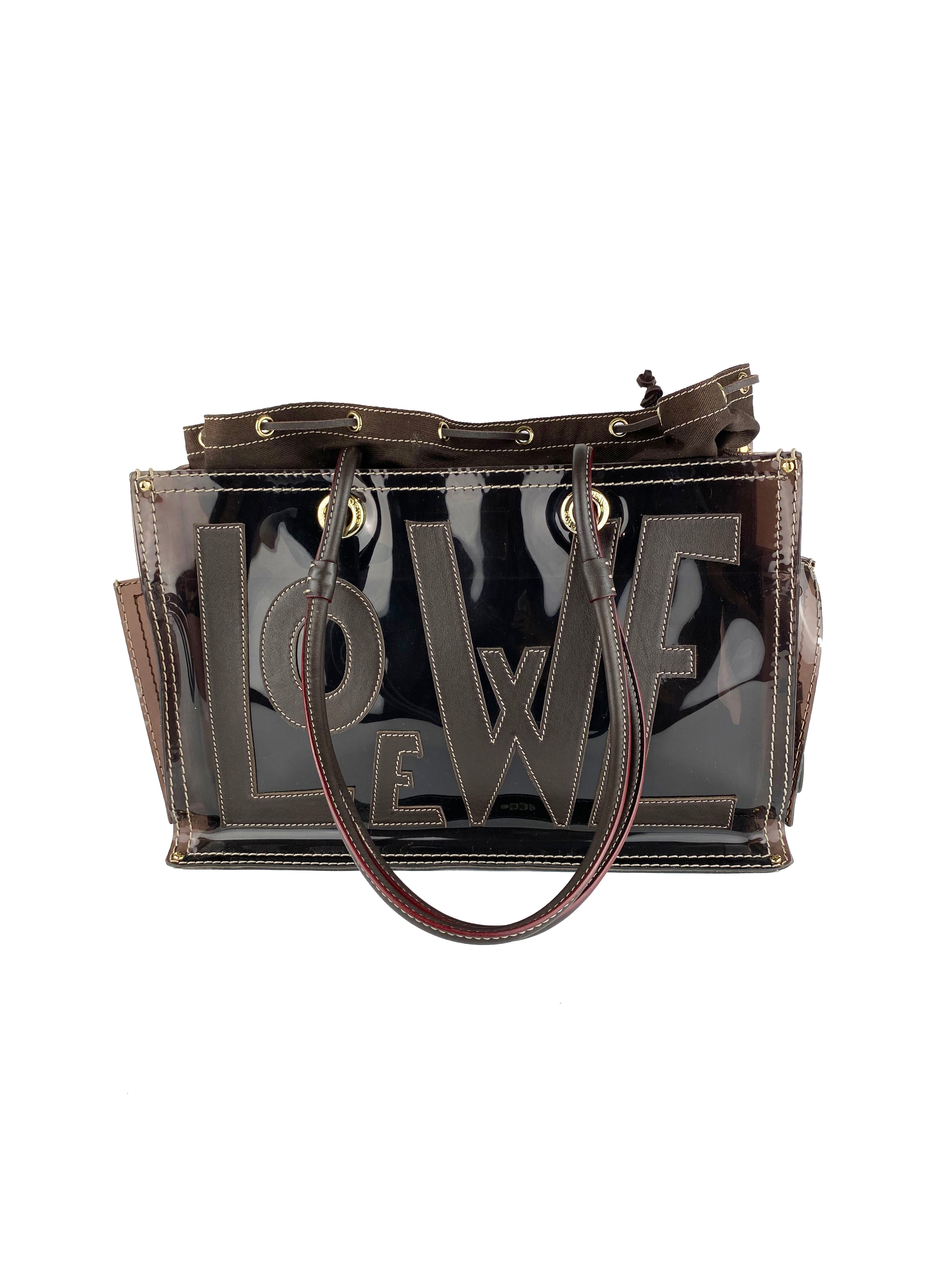 Loewe Amazona Leather Tote Bag for Women - Premium Brown Handbag for Work, Travel & Everyday Use