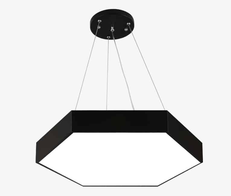 Hexagonal Pendant Lamp - Modern Geometric Hanging Light Fixture for Living Room, Kitchen, or Dining Area