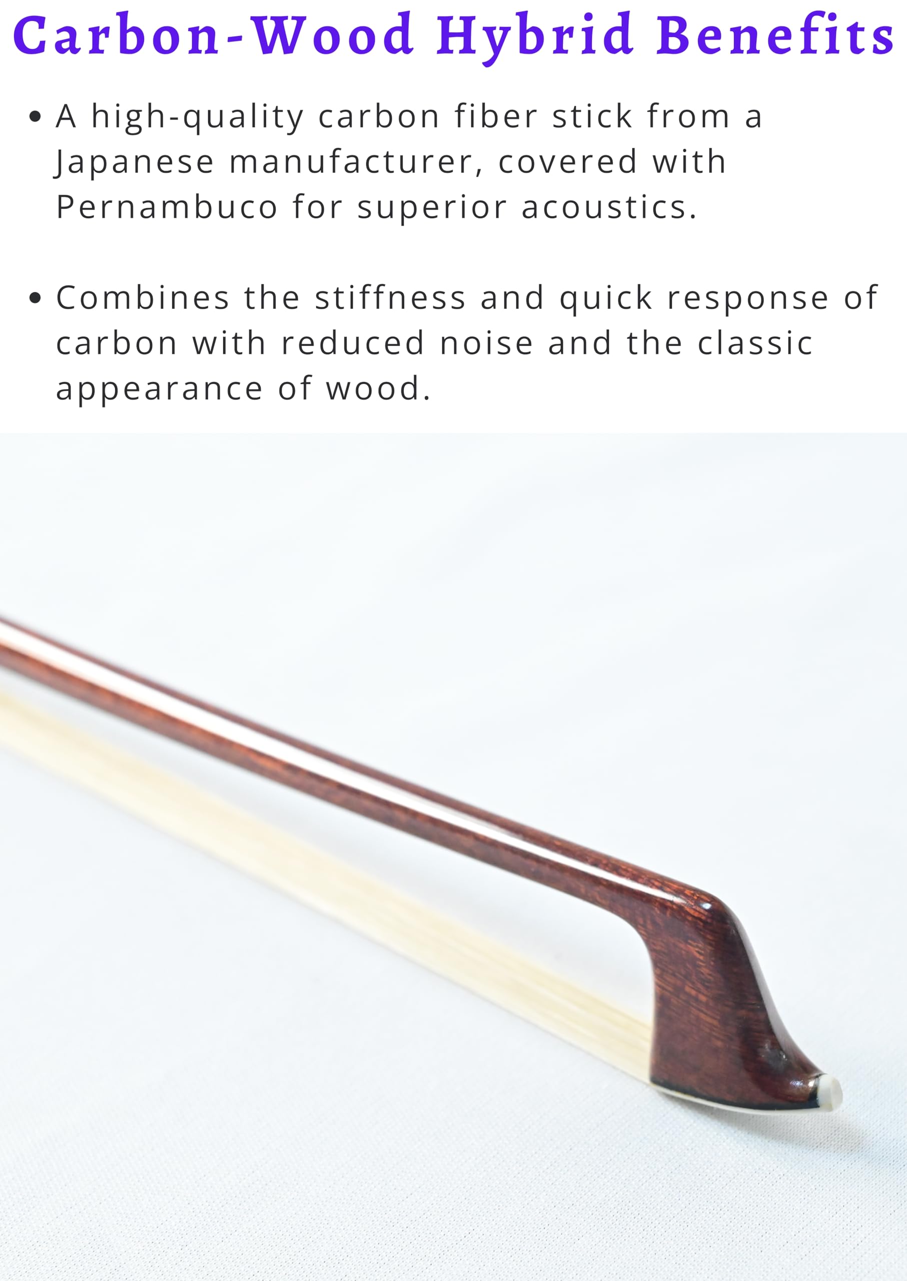 Premium Hybrid Carbon Fiber Viola Bow with Snakewood Frog - Professional Grade AW-402 for Classical & Contemporary Performances - Perfect for Orchestras, Soloists & Music Students