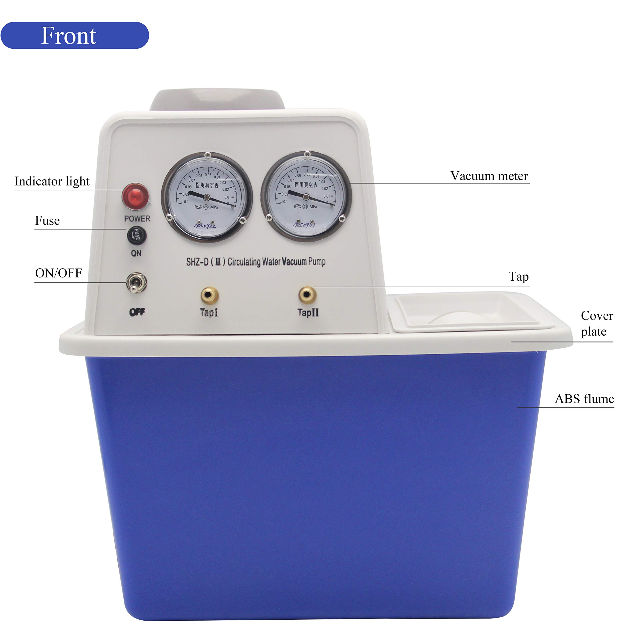 BAOSHISHAN 15L 60L/MIN Lab Circulating Water Vacuum Pump - 220V Chemistry Equipment for Laboratory, Distillation & Research Applications