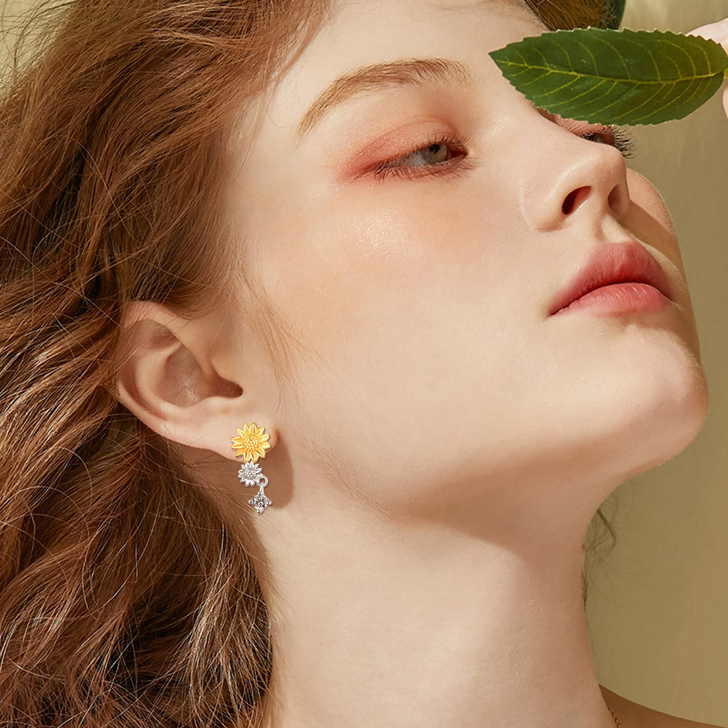 TANGPOET S925 Sterling Silver Sunflower Stud Earrings for Women - Hypoallergenic Flower Jewelry Gifts for Birthday, Anniversary & Everyday Wear - Perfect for Casual, Office & Special Occasions