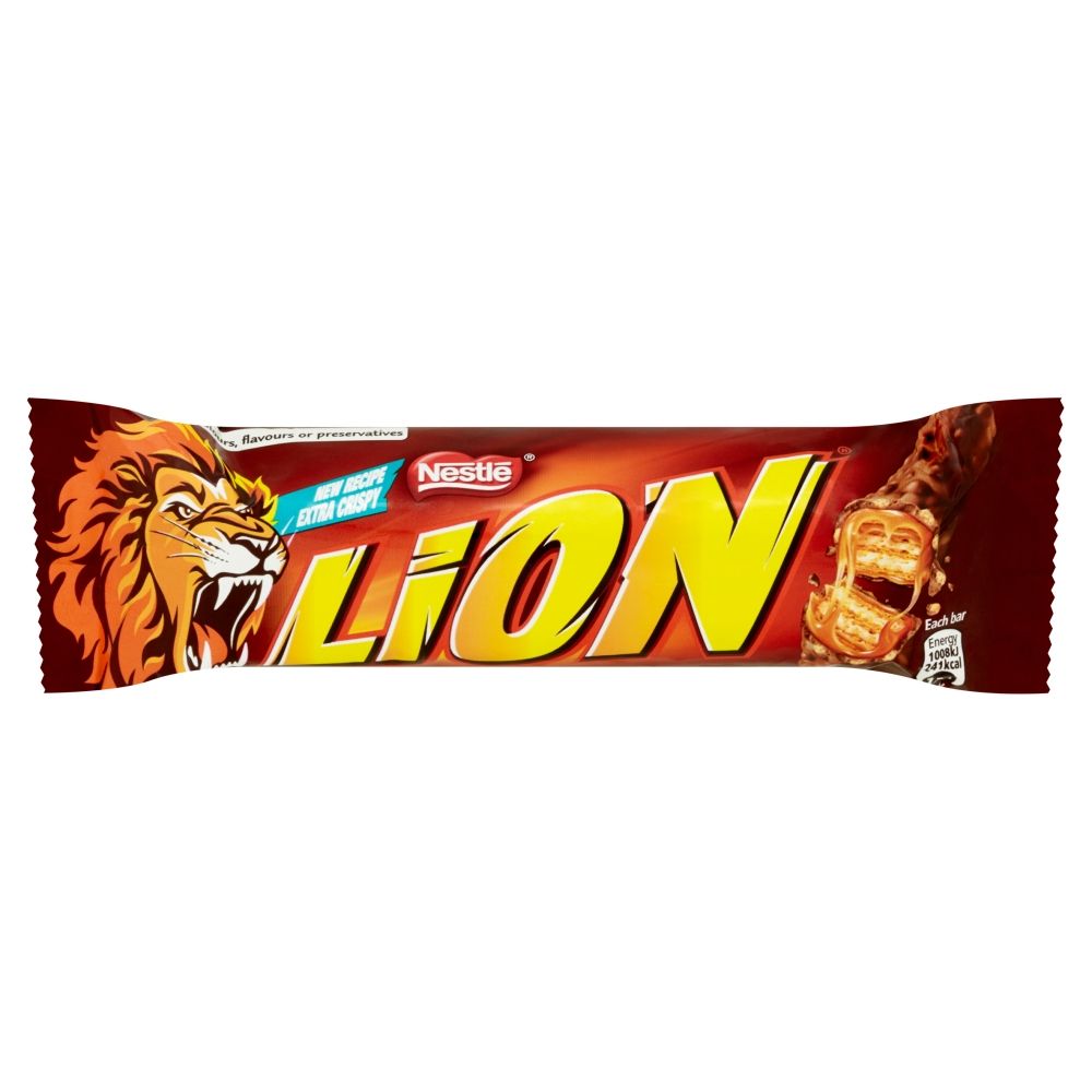 Lion Bar - Crunchy Wafer Chocolate Snack Bar - Perfect for Lunchboxes, Hiking & Office Snacks