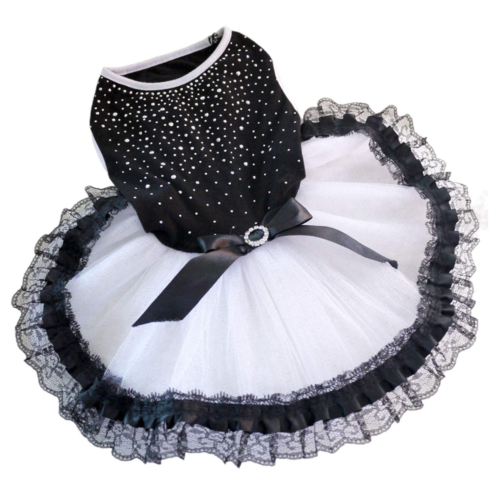 SONGBIRDTH Bow-Knot Dog Skirt - Comfy Pet Dress for Spring/Summer & Parties
