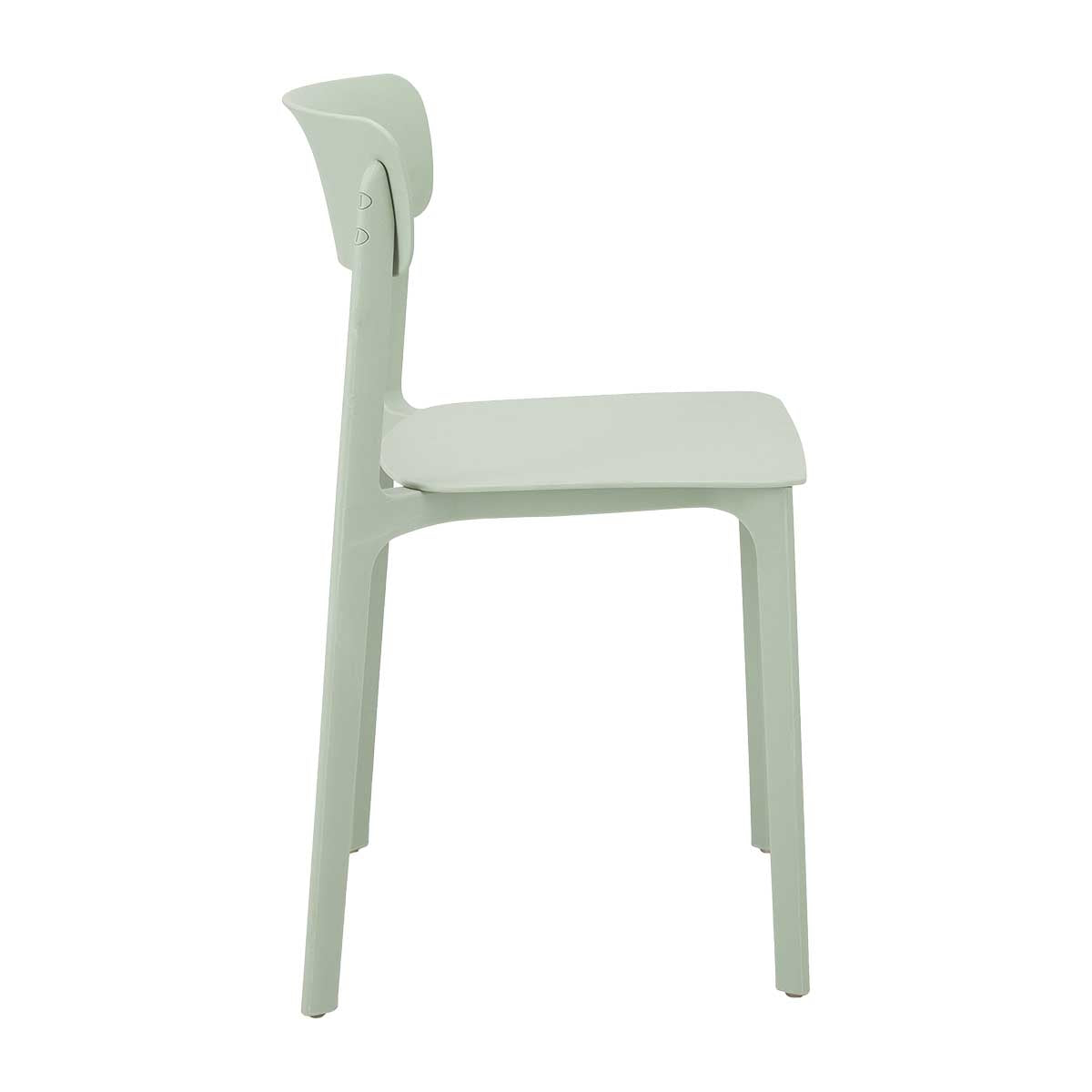 Modern Clay Stacking Dining Chair - Lightweight, Durable & Space-Saving Stackable Chairs for Kitchen, Restaurant, Cafe & Outdoor Use