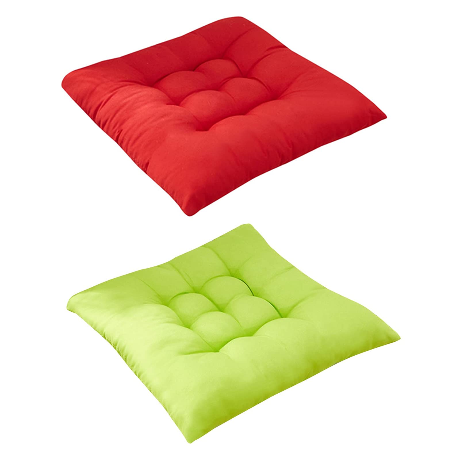 2 Pack Chair Seat Cushions with Ties - Soft Thickened Comfortable Indoor Outdoor Chair Pads for Dining Room, Kitchen, Office, Car, Patio & Garden Furniture - Perfect for Home Decor and Comfortable Seating