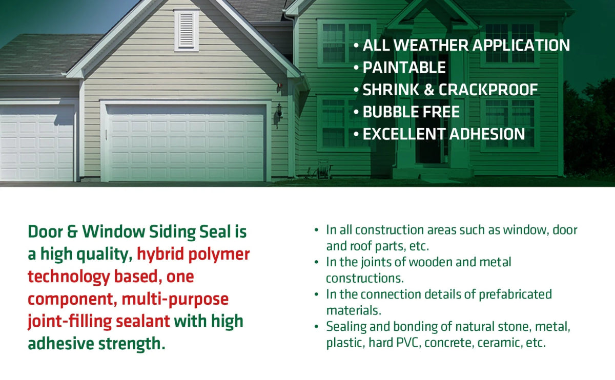 Premium Exterior Sealant - 290ml (9.8 FL Oz) White - Pack of 12 - Weatherproof Protection for Concrete, Wood & Metal Surfaces - Ideal for Driveways, Decks & Outdoor Furniture