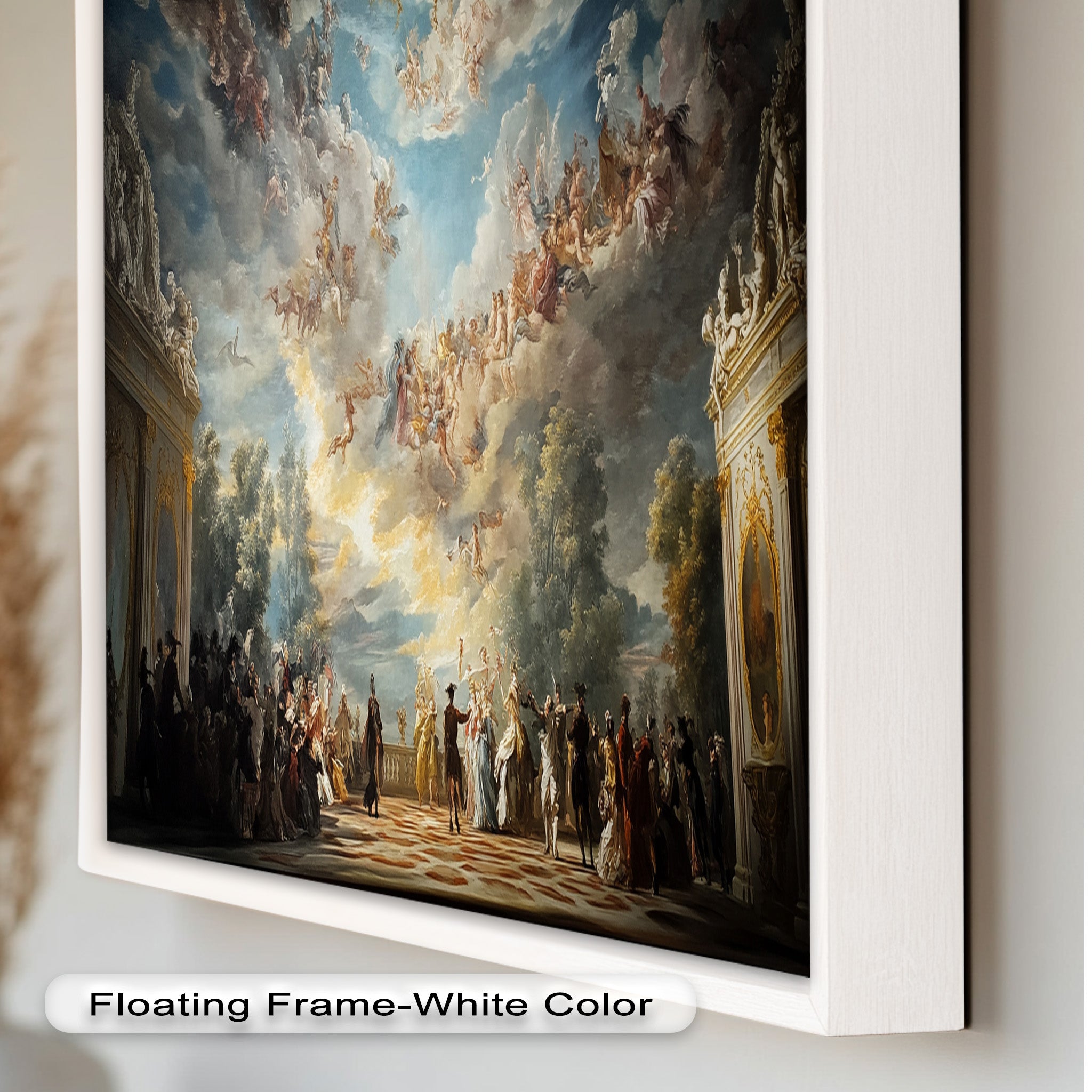 Baroque Heaven - Grand Ballroom Oil Painting | Classic Artwork for Home Decor, Office & Gallery | Perfect for Living Room, Dining Area & Wall Display