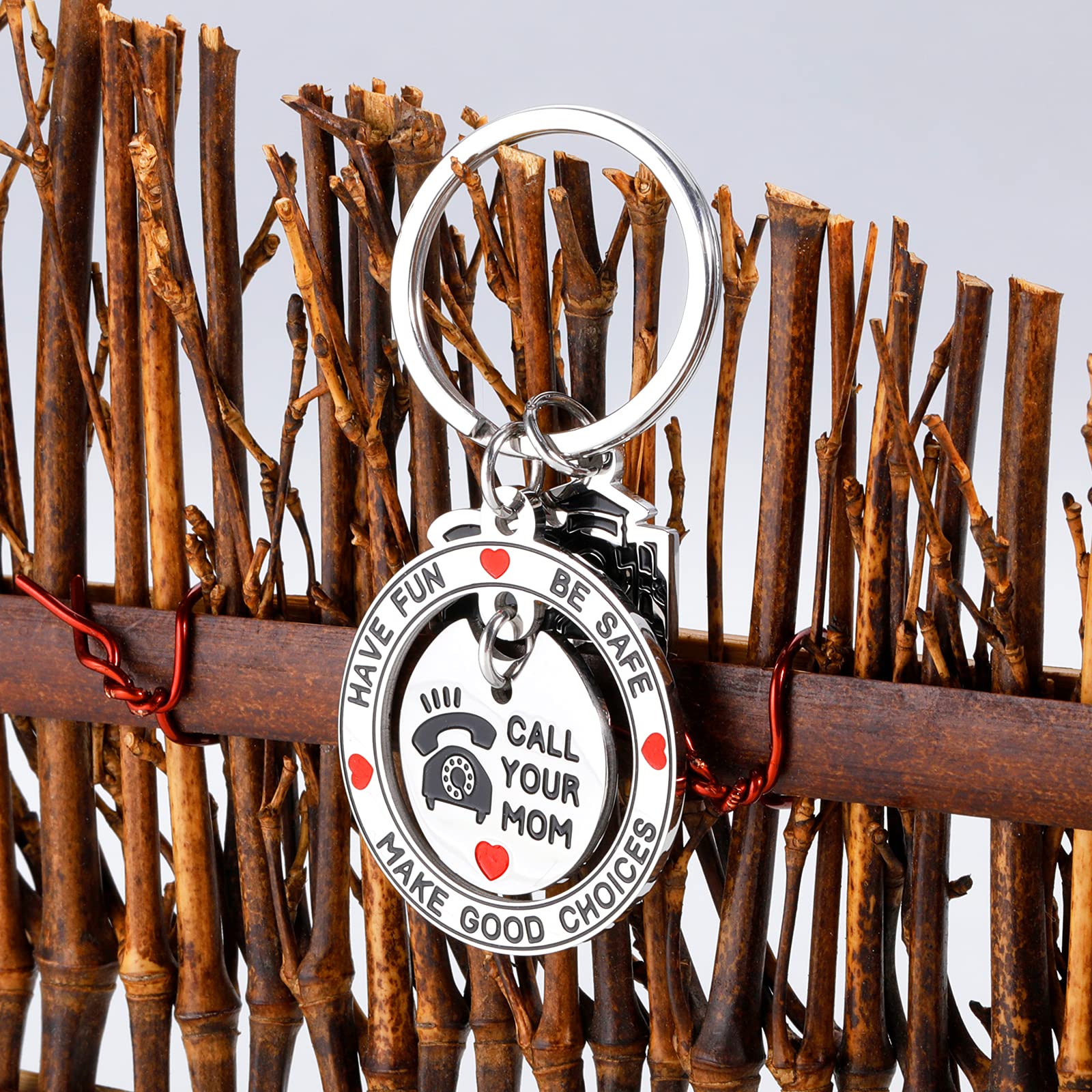 2021 Graduation Keychain - Funny & Inspirational Gifts for Graduates (Men & Women) - 'Have Fun Be Safe Make Good Choices Call Your Mom' - Perfect for High School & College Grads, New Drivers - Great for Graduation Parties & Commencement Gifts