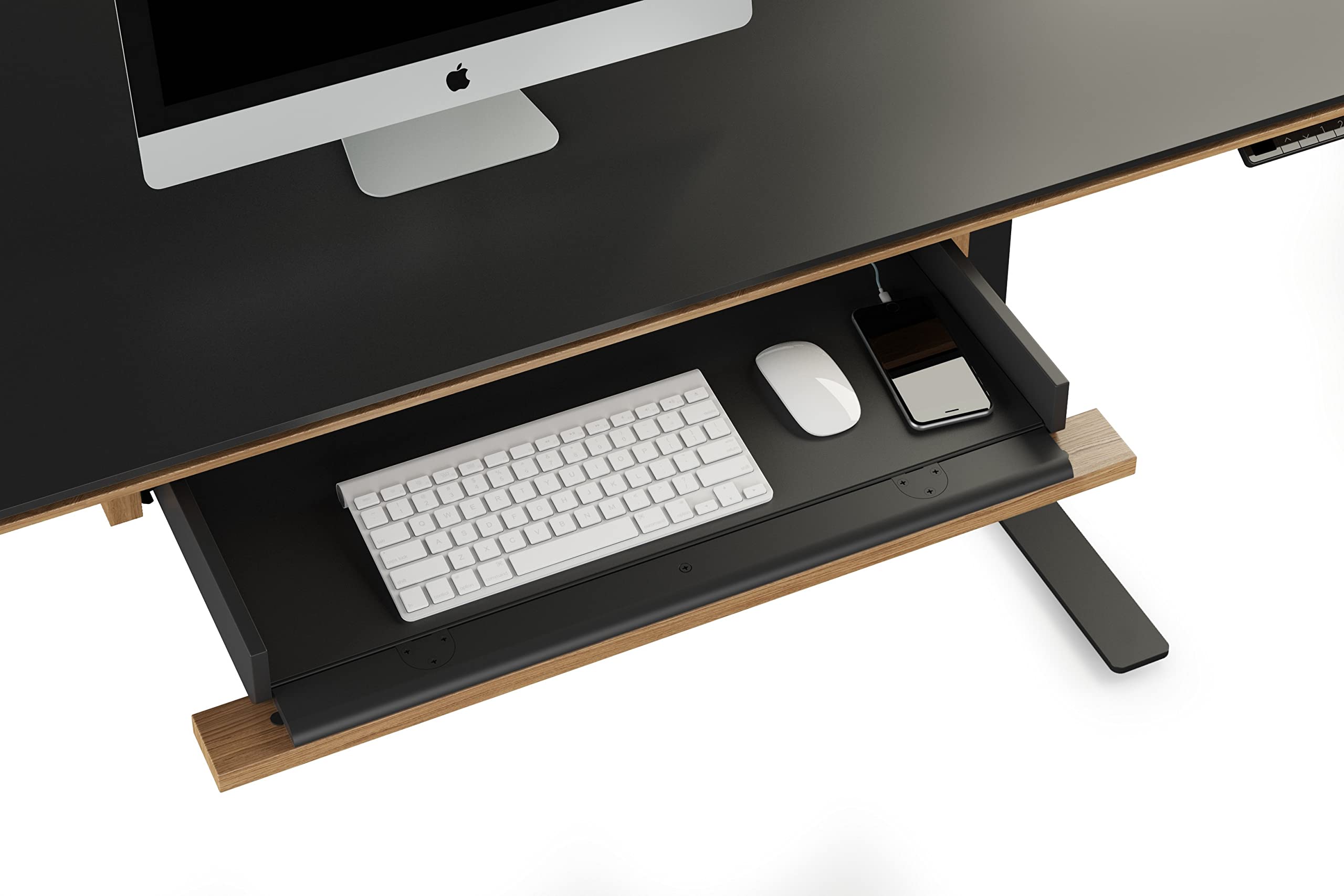 BDI Furniture Sequel 20 6159 Keyboard Storage Drawer - Compatible with Sequel Standing Desk 6151 & 6152 in Natural Walnut Finish | Perfect for Office Organization & Ergonomic Workstations