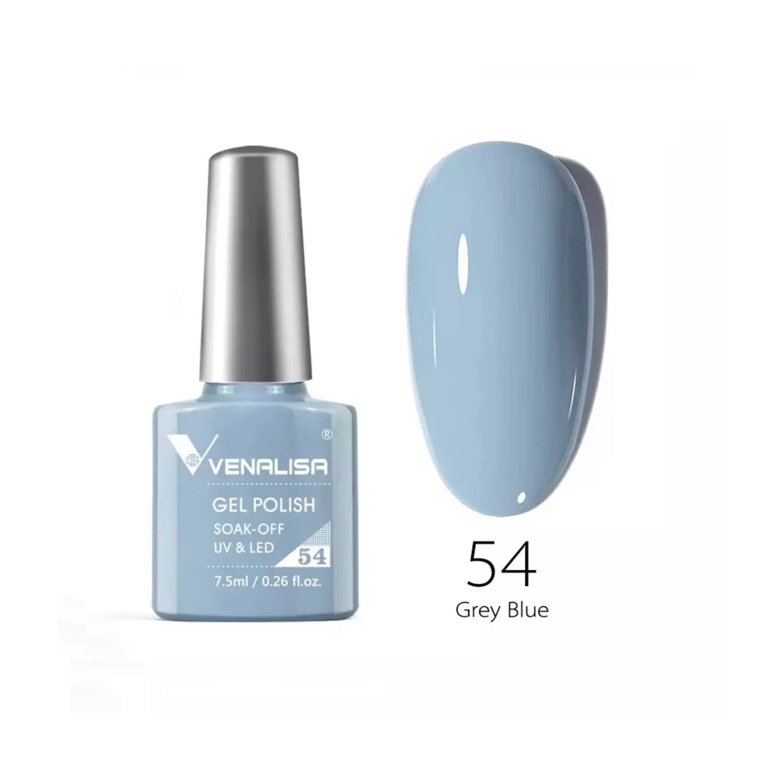 VENALISA 7.5ml #54 Soak Off UV LED Gel Nail Polish - Long Lasting Salon Quality Manicure Gel for Nail Art & DIY Starter Kit - Cures with UV/LED Light - Perfect for Home, Salon & Party Nail Designs