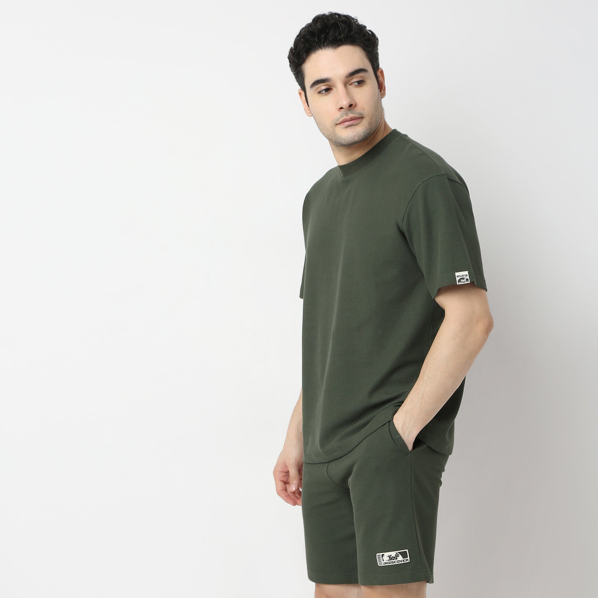 Oversized Micro Waffle Comfort T-Shirt for Women - Soft & Cozy Casual Wear for Lounge, Sleep & Everyday Outfits