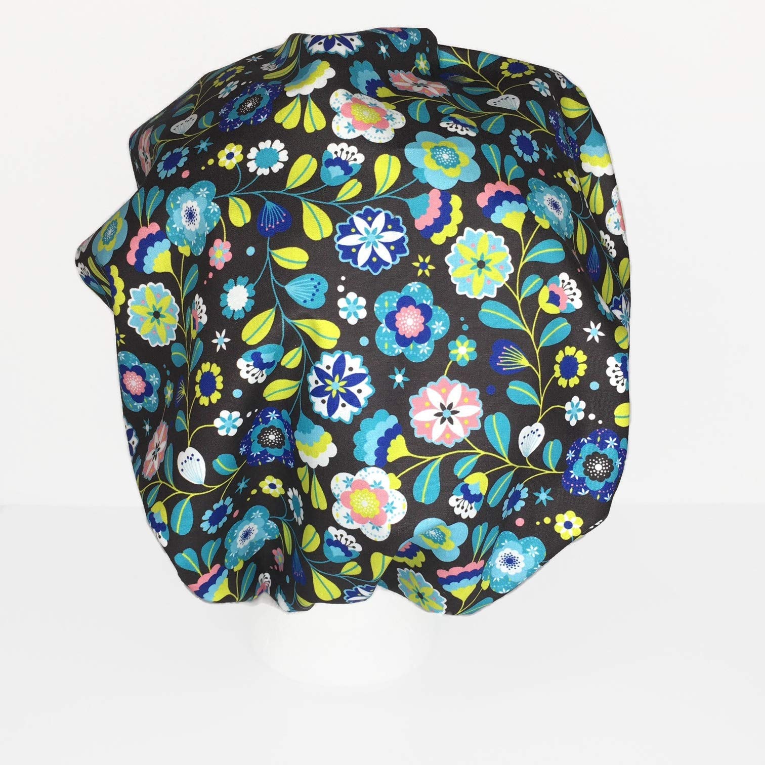 Spotted Night Garden Bouffant Scrub Cap for Women - Surgical & Nursing Use