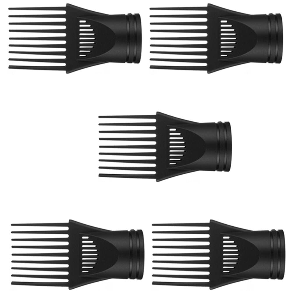 Ciieeo 5PCS Hair Dryer Nozzle Comb Attachment Set - Diffuser & Styling Nozzles for Salon & Home Hairdressing - Perfect for Smoothing, Volumizing & Styling Wet/Dry Hair