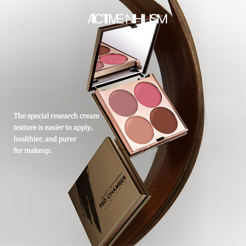 RED CHAMBER Multi-Purpose Cream Palette for Eyes, Lips & Cheeks - Perfect for Everyday Makeup & Travel