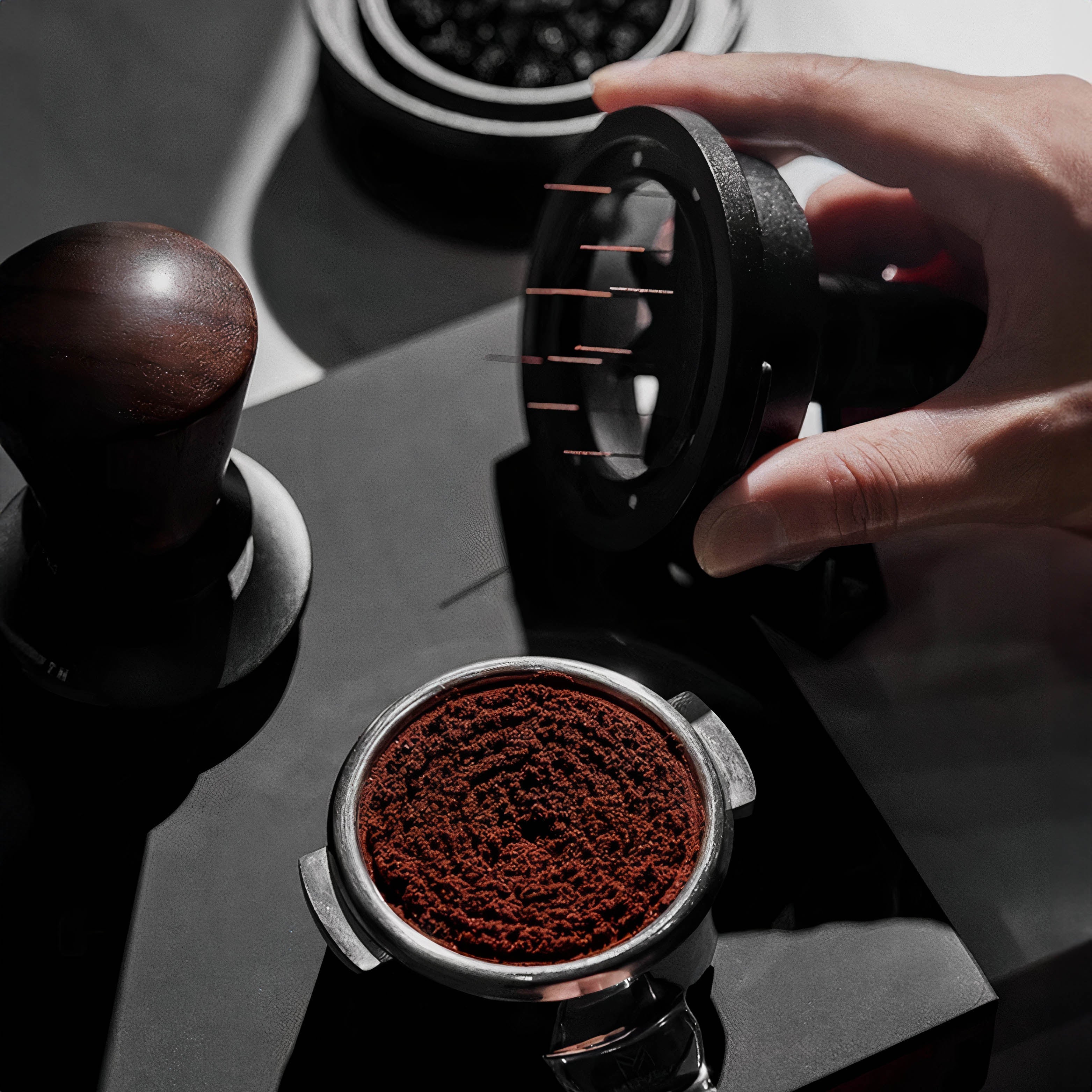 Premium Geared Spinning WDT Tool for Espresso - Professional Coffee Grounds Distributor & Leveler for Baristas & Home Brewing - Perfect for Espresso Machine Preparation & Latte Art