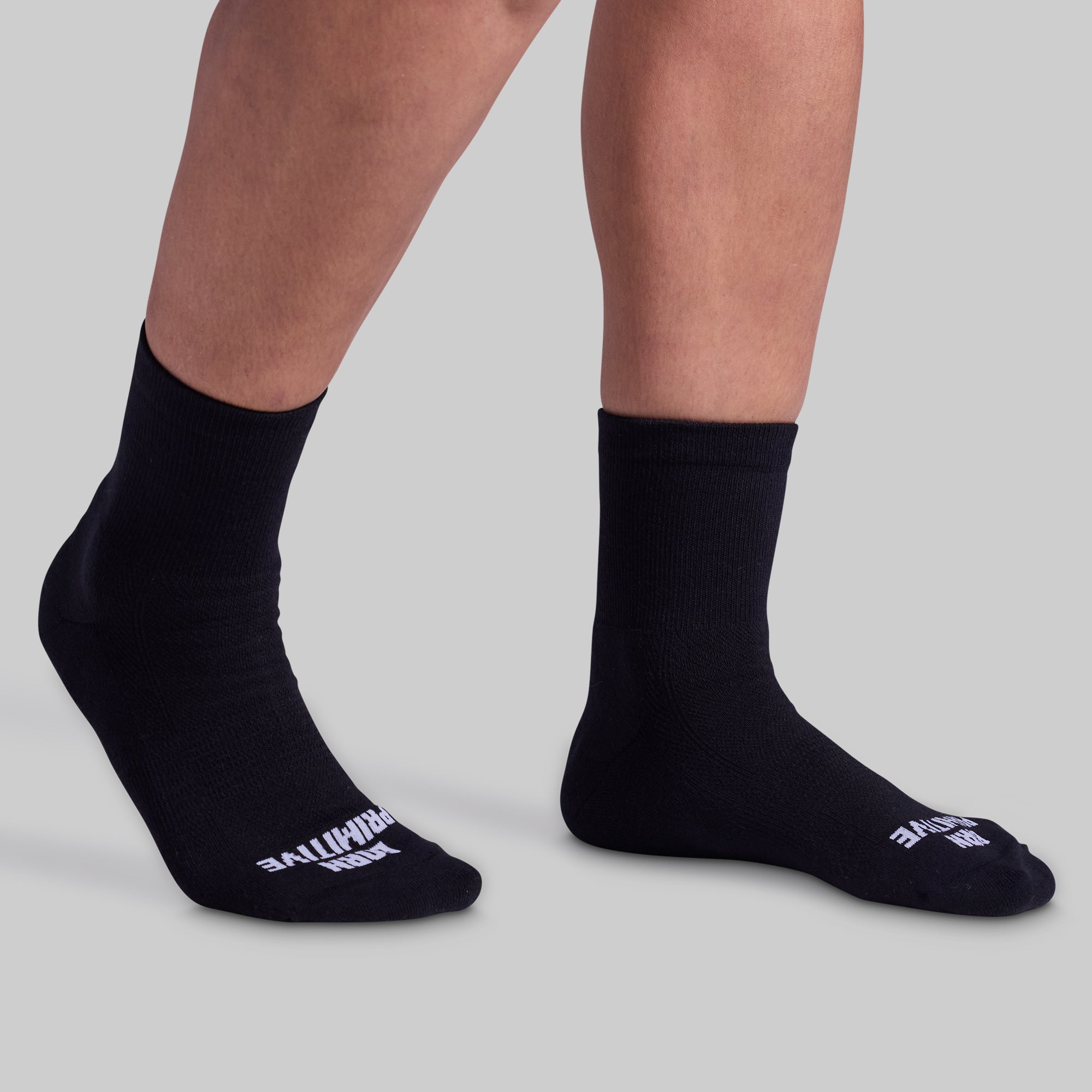 High-Performance Half Crew Socks for Men & Women - Breathable Athletic Socks for Running, Gym & Workout - Black Sports Socks for Everyday Comfort & Support
