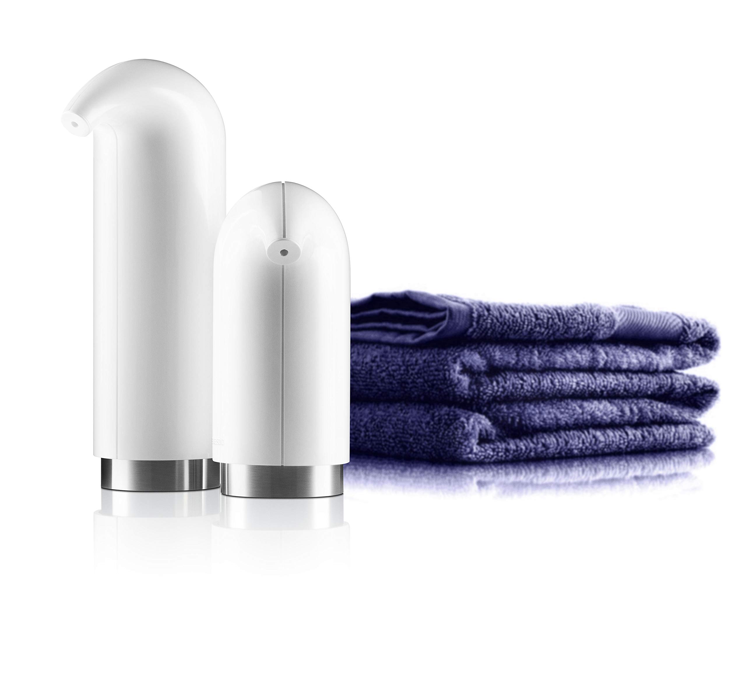 Eva Solo Soap and Lotion Dispenser Set - White ABS Plastic Bathroom Dispenser for Hand Soap & Lotion - Perfect for Kitchen, Bathroom, and Spa Use