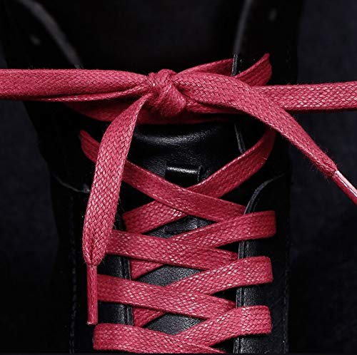 Waterproof Flat Waxed Cotton Shoelaces for Dress Shoes, Boots & Sneakers - Durable & Stylish Laces for Men & Women - Perfect for Office, Outdoor & Casual Wear