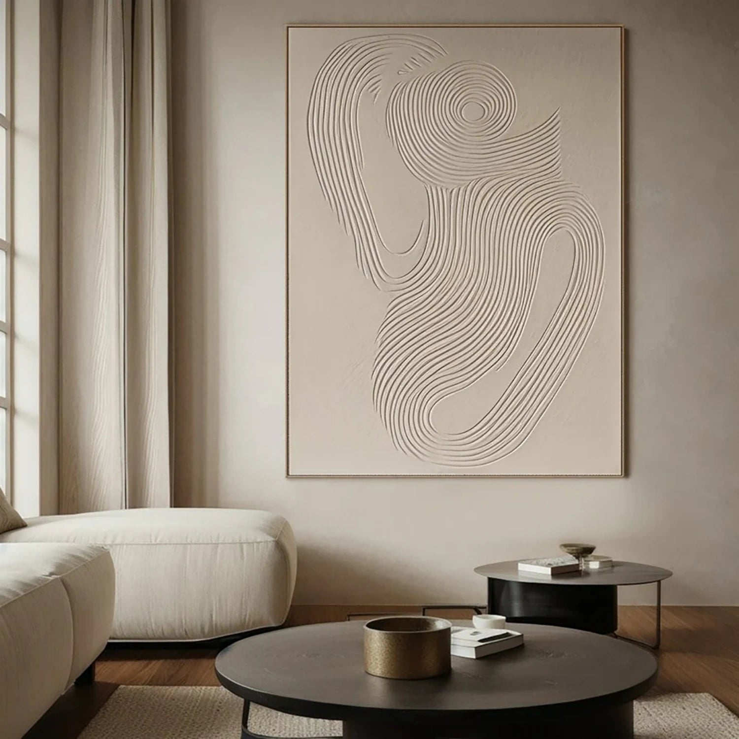 Beige & Brown Abstract Wall Art Print #BB119 - Modern Home Decor for Living Room, Bedroom & Office
