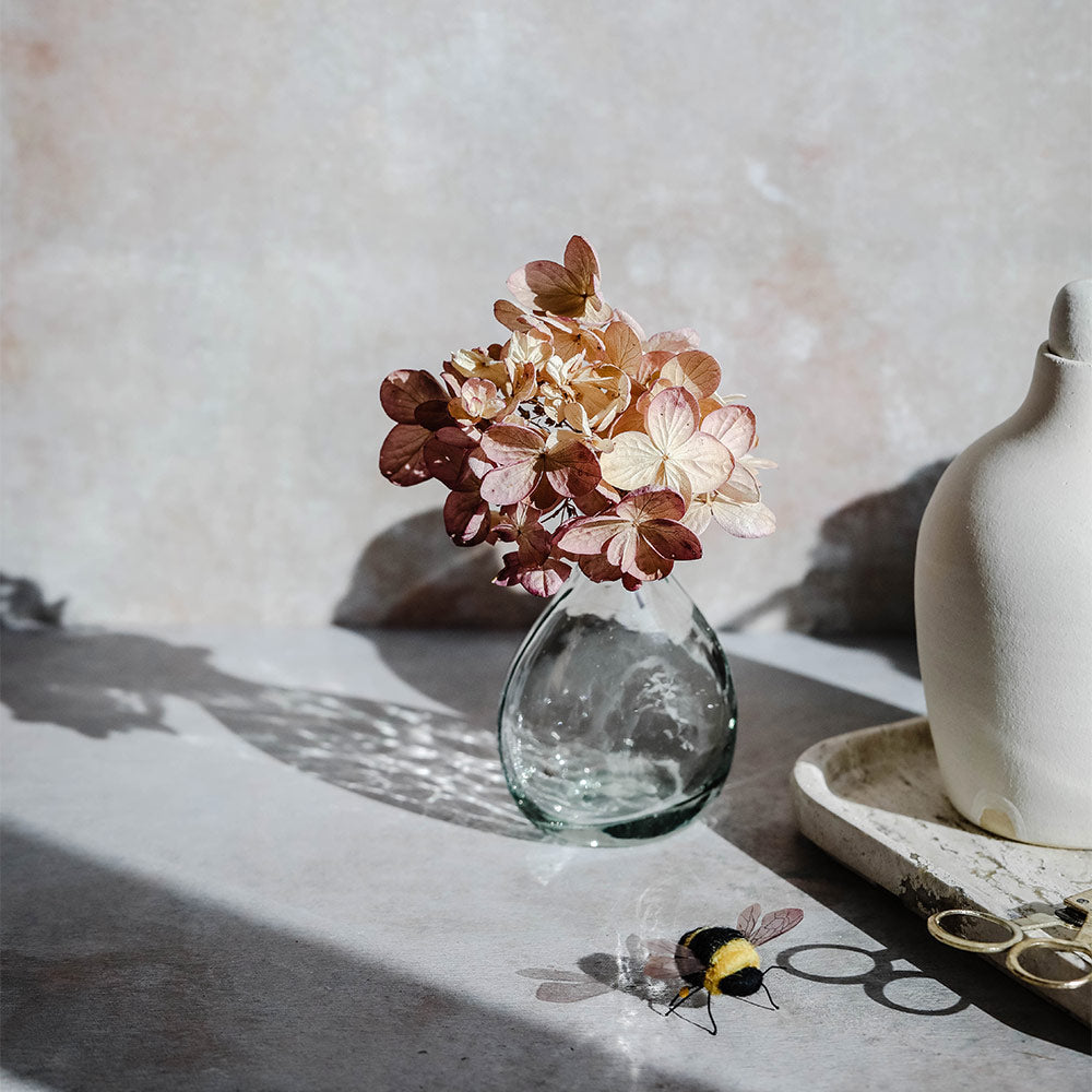 Handblown Glass Bud Vase for Small Flowers - Perfect for Wedding Centerpieces, Table Decor & Home Accents