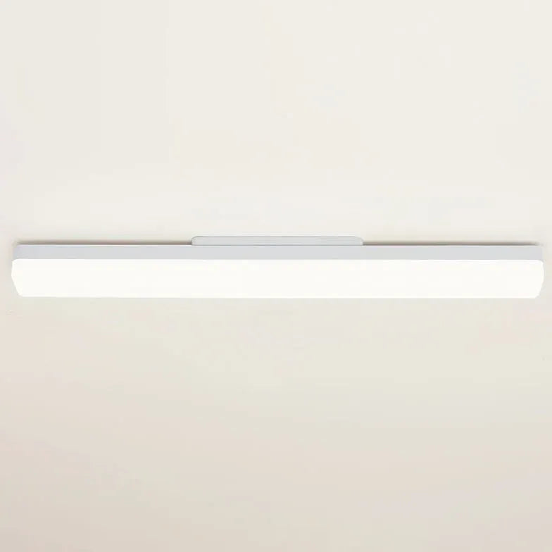 Modern White Rectangular LED Flush Mount Ceiling Light - Energy Efficient Dimmable Lighting for Bedroom, Kitchen, Living Room & Office