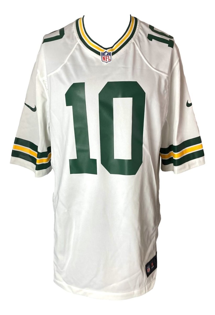 Authentic Jordan Love Signed Green Bay Packers White Nike Game Replica Jersey - Limited Edition Collectible for NFL Fans & Sports Memorabilia Enthusiasts - Perfect for Display, Gifting, and Game Day Spirit