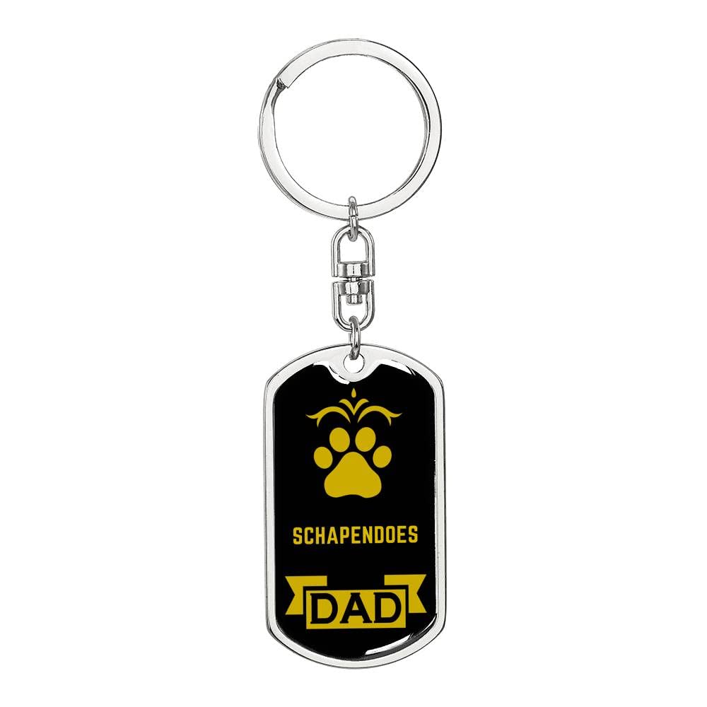 Schapendoes Dog Breed Keychain - Stainless Steel or 18K Gold Plated Pet Lover Gift - Perfect for Dog Owners, Birthday Presents & Anniversary Keepsakes