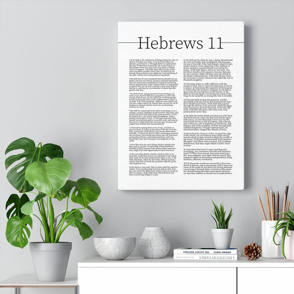 Hebrews 11 Bible Verse Canvas Wall Art - Christian Scripture Home Decor for Living Room, Bedroom & Church - Inspirational Gift for Weddings, Baptisms & Religious Occasions