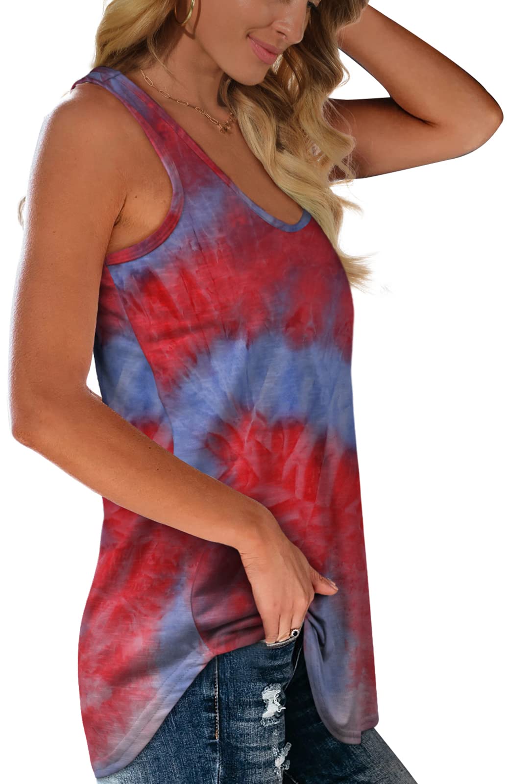 Women's Racerback Tank Tops - Breathable Loose Fit Summer Shirts for Casual Wear, Yoga & Outdoor Activities
