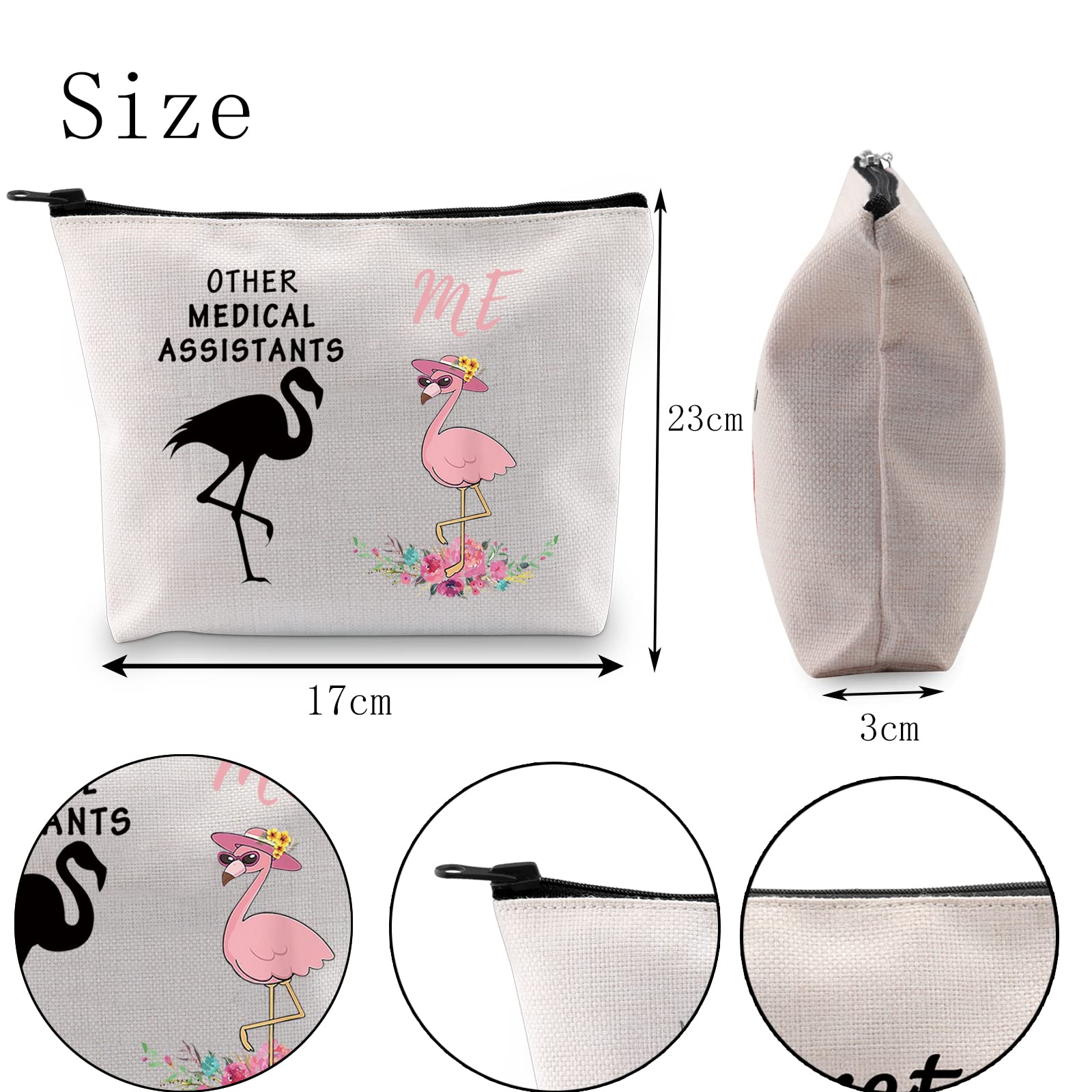 POFULL Medical Assistant Gift - Appreciation & Graduation Present for MA - Zipper Pouch Makeup Bag for Healthcare Professionals - Perfect for Work, School & Travel