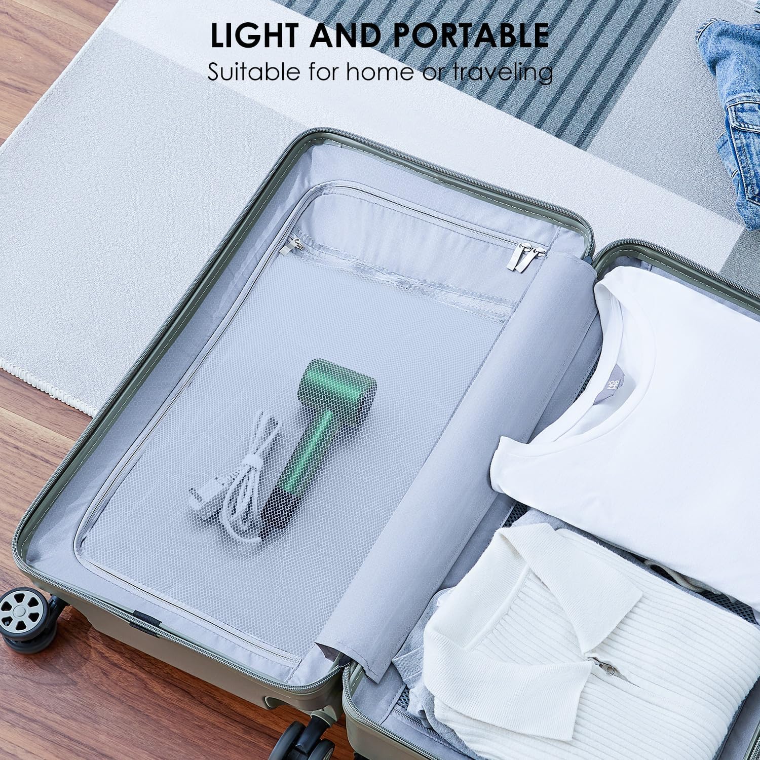 Professional Hair Dryer 150000 RPM High-Speed - Ionic Hair Dryer for Fast Drying & Frizz Control - 4 Heat & 2 Speed Settings - Lightweight & Quiet Blow Dryer with Magnetic Nozzle (Green) - Perfect for Home, Salon & Travel Use