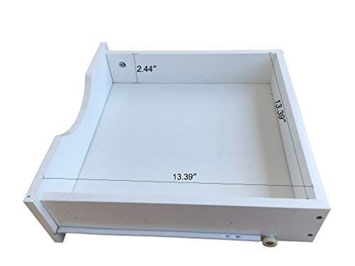 White Wooden 5-Drawer Mobile File Cabinet with Wheels - Rolling Storage Organizer Cart for Home Office, School, or Classroom Organization
